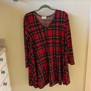plaid christmas dress